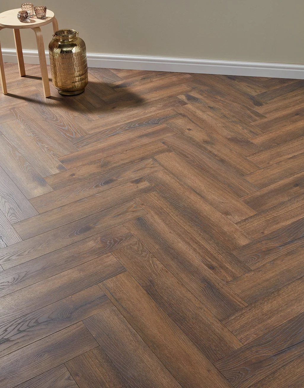 Espresso Oak Herringbone Luxury